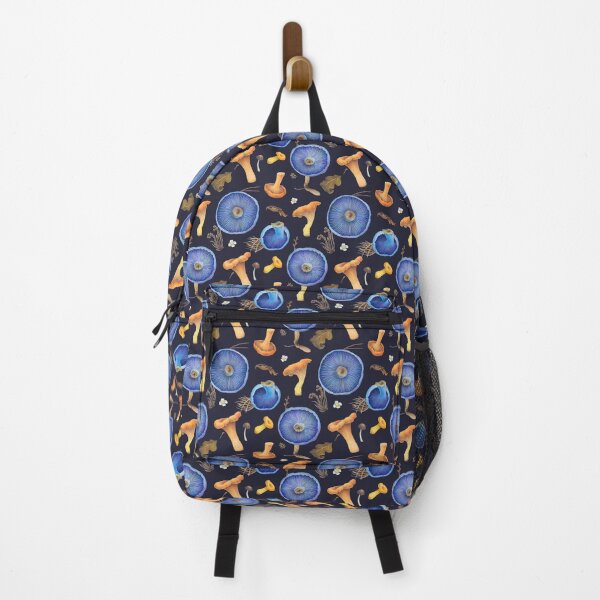 Item preview, Royal Blue and Gorgeous Orange. A Mushroom Pattern designed and sold by Forest of Wonders.