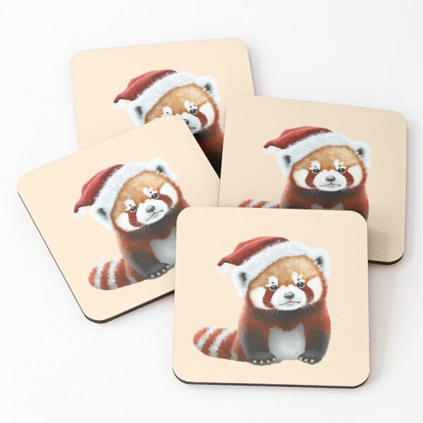 Item preview, Red panda with Santa hat designed and sold by MAV-Arts.