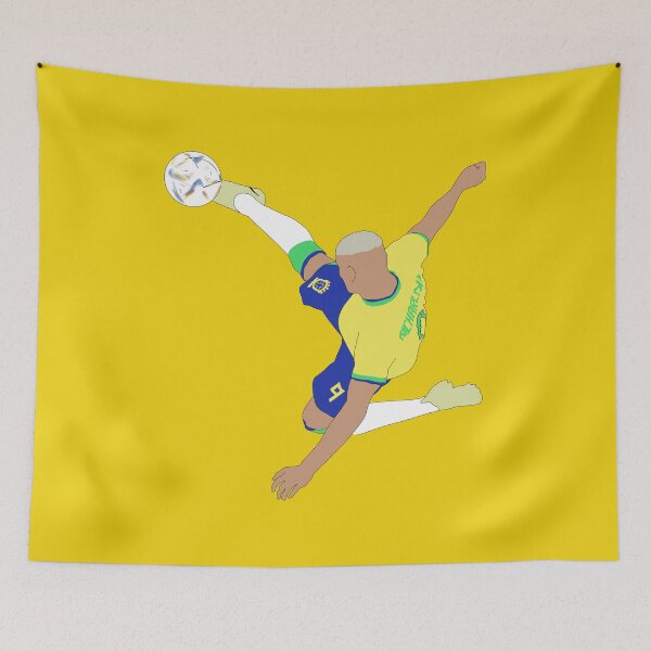 Item preview, Richarlison Bicycle Kick Brazil World Cup Minimalist designed and sold by Hevding.