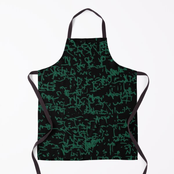 Item preview, Pattern green scribbles black background. designed and sold by MirBer.