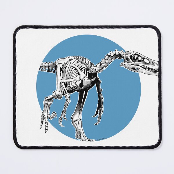 Item preview, Velociraptor skeletal blue designed and sold by Paleo-parallax.