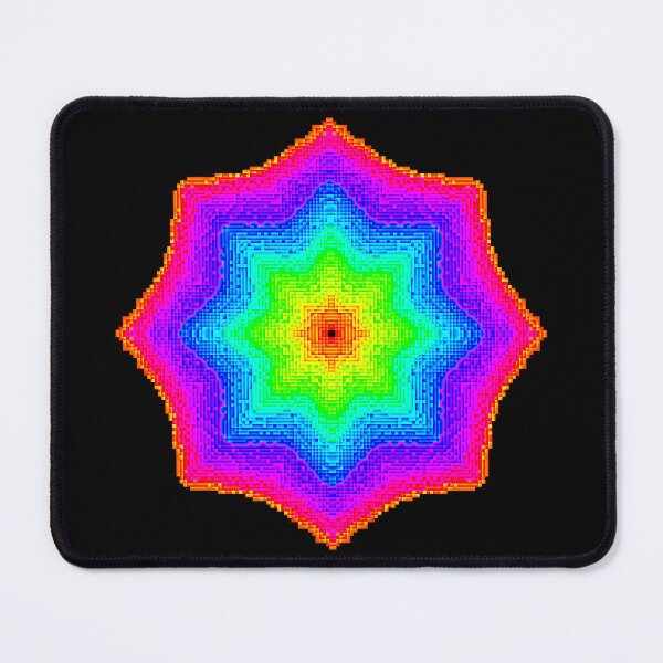 Item preview, Rainbow Ziggurat Pixel Mandala designed and sold by FalcoSkyWolf.