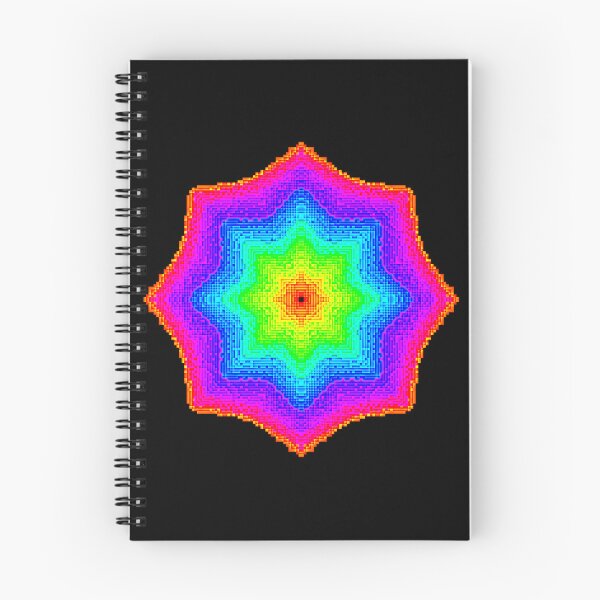 Item preview, Rainbow Ziggurat Pixel Mandala  designed and sold by FalcoSkyWolf.