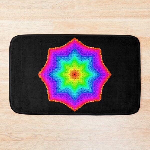 Item preview, Rainbow Ziggurat Pixel Mandala  designed and sold by FalcoSkyWolf.
