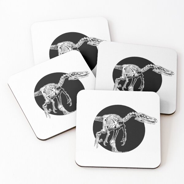 Item preview, Velociraptor skeletal black designed and sold by Paleo-parallax.