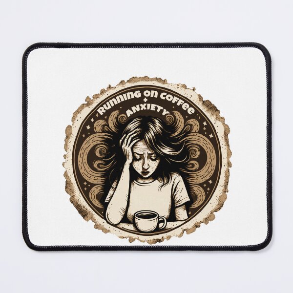 Item preview, Running on Coffee and Anxiety designed and sold by JigglePeek.