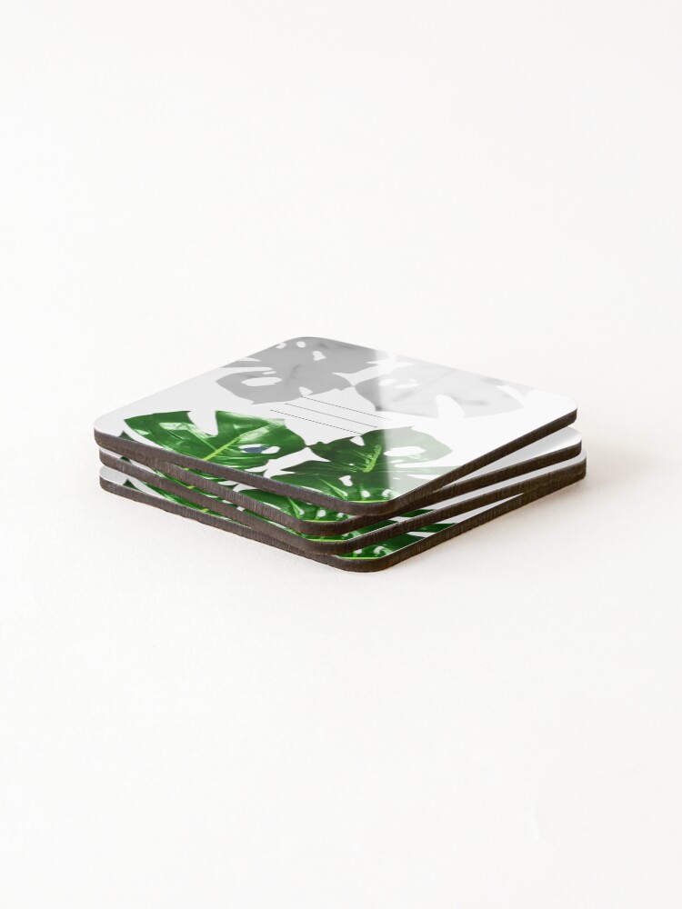 Thumbnail 4 of 5, Coasters (Set of 4), Evergreen Note designed and sold by TriForceDesign.