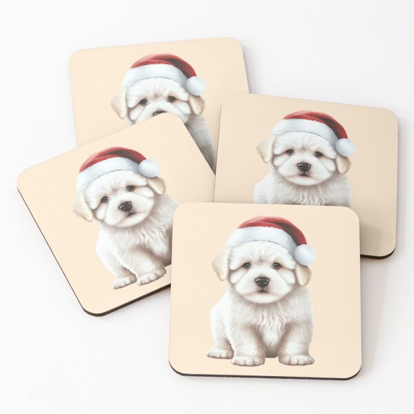 Item preview, Dog with Santa hat designed and sold by MAV-Arts.
