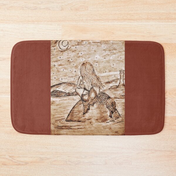 Item preview, The Selkie and the lighthouse in coffee brown  designed and sold by Ivy-Bindig.