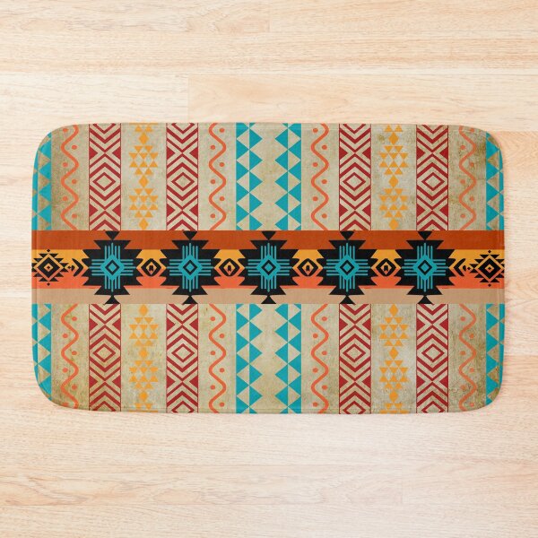 Item preview, Southwestern Aztec In Blue, Orange Shades And Browns designed and sold by handsoftime2020.