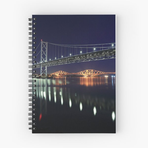 Item preview, Scottish Steel in Silver and Gold lights across the Firth of Forth at Night designed and sold by Maria Gaellman.