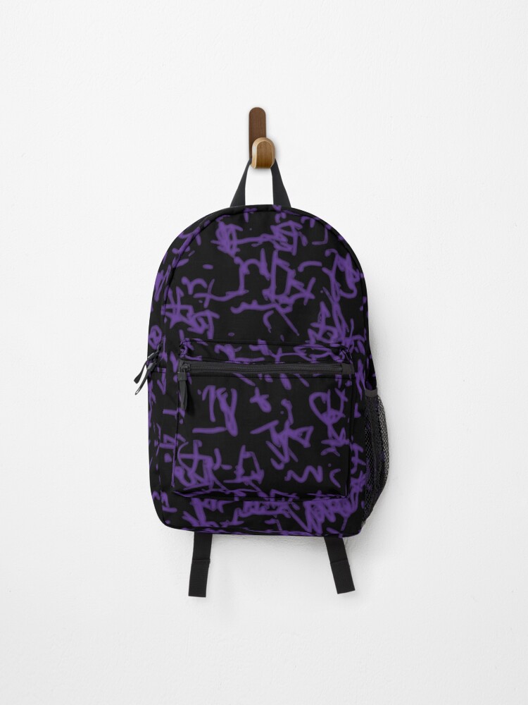 Thumbnail 1 of 3, Backpack, Violet scribble pattern. designed and sold by MirBer.