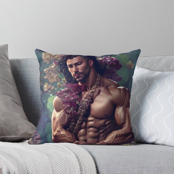 Item preview, Strong Floral Hunk With Long Hair designed and sold by withdiamonds.