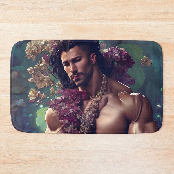 Item preview, Strong Floral Hunk With Long Hair designed and sold by withdiamonds.