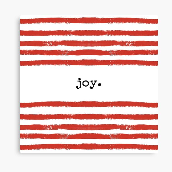 red stripe-joy Canvas Print