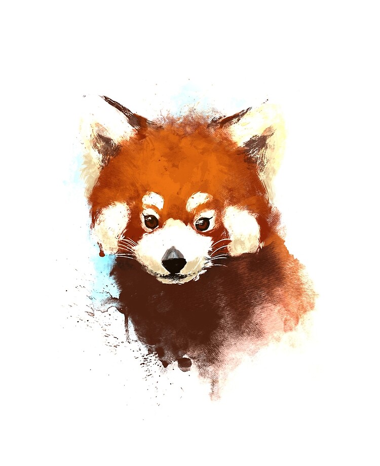 Red Panda Ink Cute Fluffy Animal Watercolor Illustration Ipad Case Skin By Blancavidal Redbubble