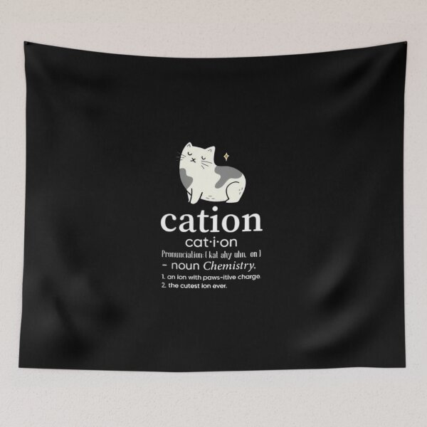 Item preview, Cation Funny Cat Ion Science Pawsitive Pun Chemistry designed and sold by FirnandArt.