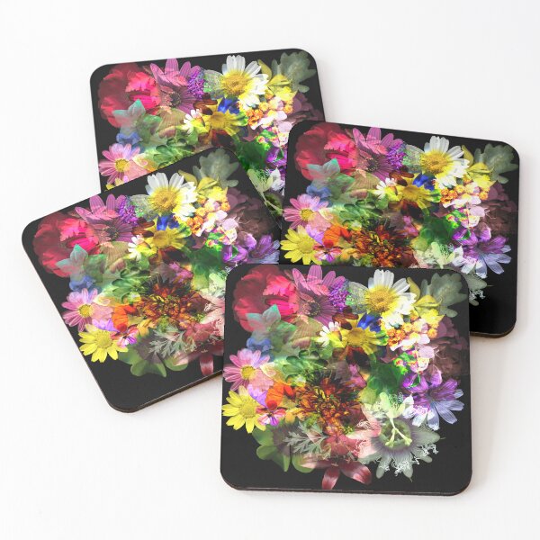 Item preview, Colorful Flower mix black designed and sold by TheSpaceShip.
