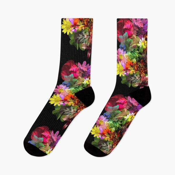Item preview, Colorful Flower mix black designed and sold by TheSpaceShip.