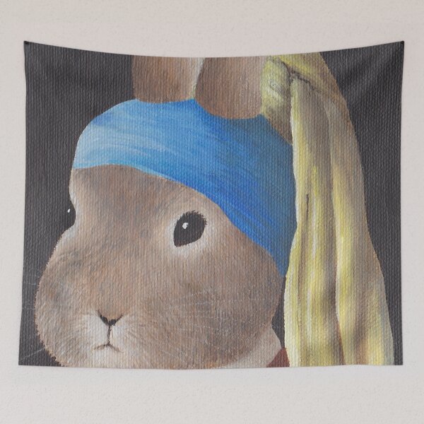 Item preview, Rabbit with a Pearl Earring designed and sold by sarahkeenan.