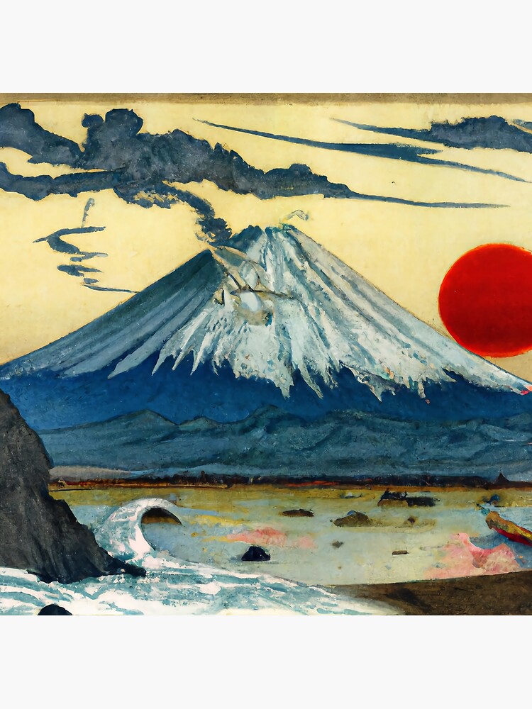 Mount Fuji Sunset Ukiyo-e