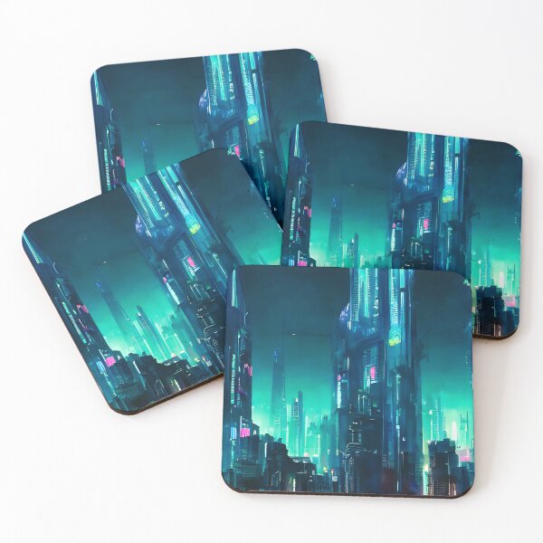 Item preview, cyberpunk city blue designed and sold by 7infernus.