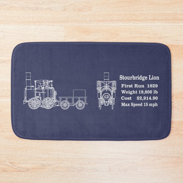 Item preview, Stourbridge Lion Steam Locomotive Blueprint Diagram Gift designed and sold by Maljonic.