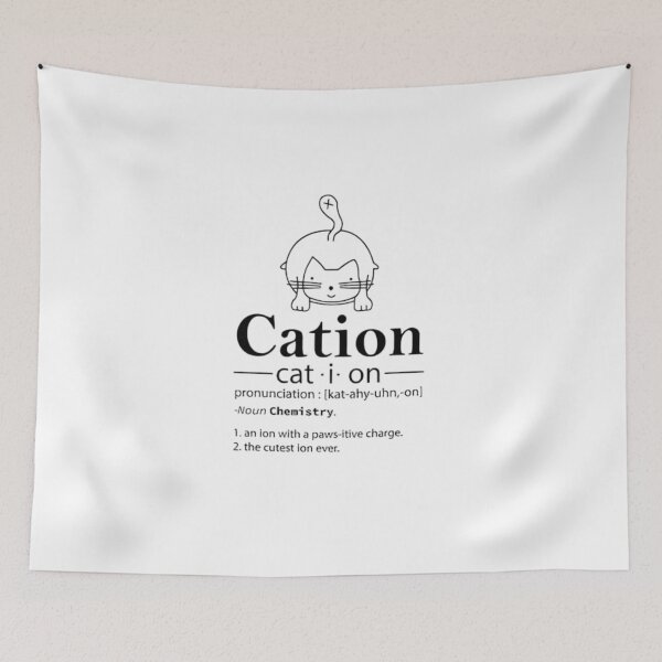 Item preview, Cation Funny Cat Ion Science Pawsitive Pun Chemistry designed and sold by FirnandArt.