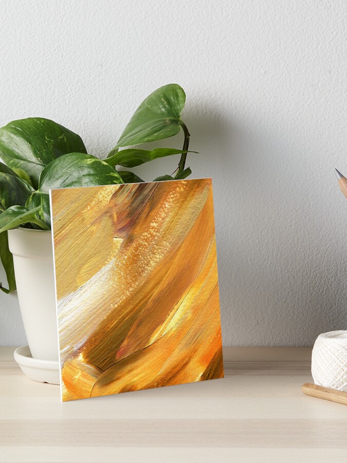 Yellow Orange Sun Streaks Abstract Glorious Painting