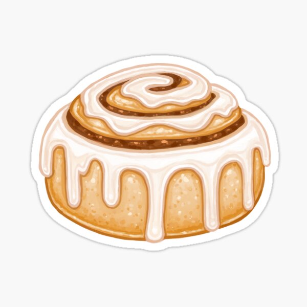 Cinnamon roll Stickers - Free food Stickers