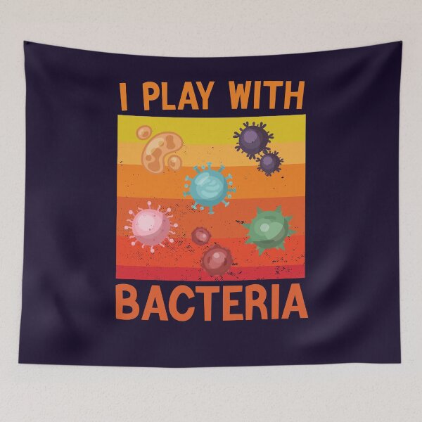 Item preview, I Play With Bacteria Retro Vintage Funny Microbiology gift designed and sold by Sarah38.