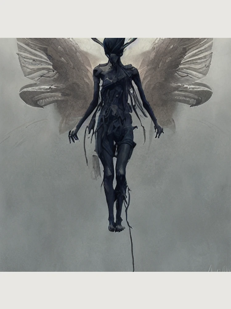 Aperçu 6 sur 6. Sweat à capuche oversize premium avec l'œuvre Mothman créée et vendue par Sub-Ruminations.
