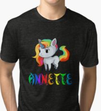 Annette Unicorn Tri-blend T-Shirt