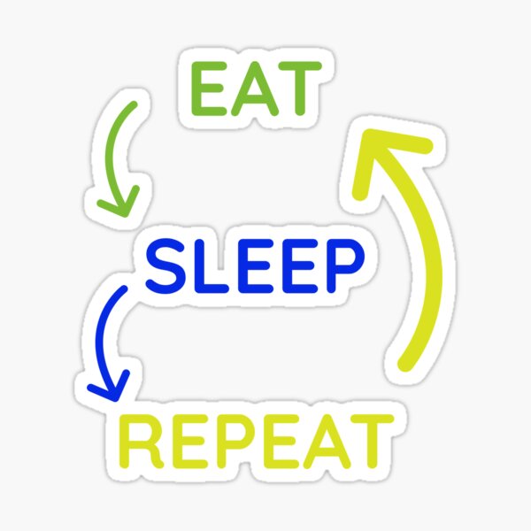 Item preview, Eat, sleep, repeat gift designed and sold by EliteCaptionist.