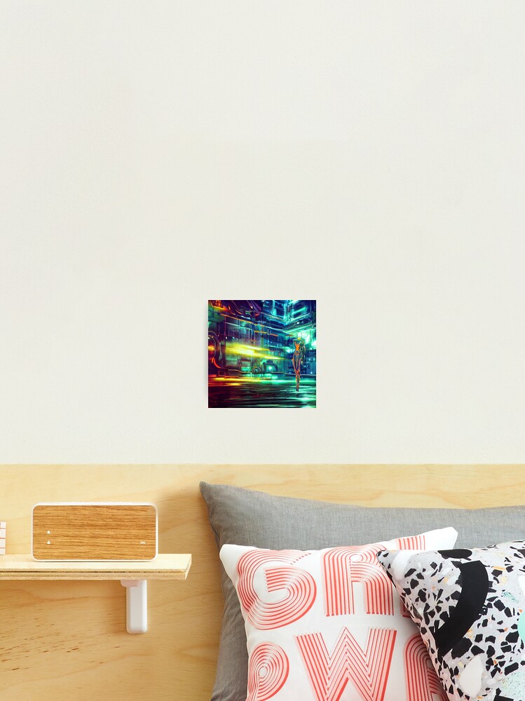 Thumbnail 2 of 3, Photographic Print, Neon Android designed and sold by Sub-Ruminations.