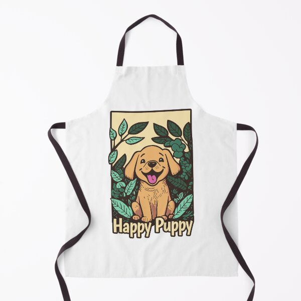Item preview, Happy smiling puppy sitting among vegetation designed and sold by Rabbit In The Sun.