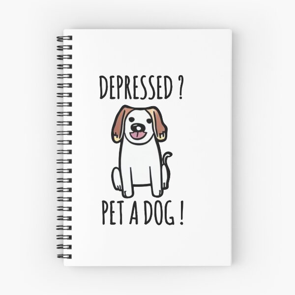 Item preview, Depressed ? Pet a Dog ! Funny Dog Quote designed and sold by EnzoVectorism.