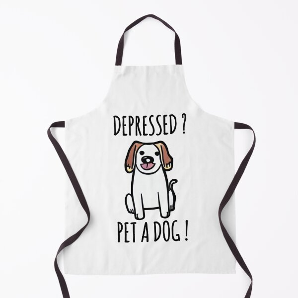 Item preview, Depressed ? Pet a Dog ! Funny Dog Quote designed and sold by EnzoVectorism.