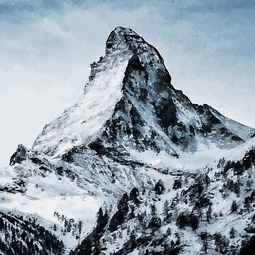 dibujo de la montaña matterhorn