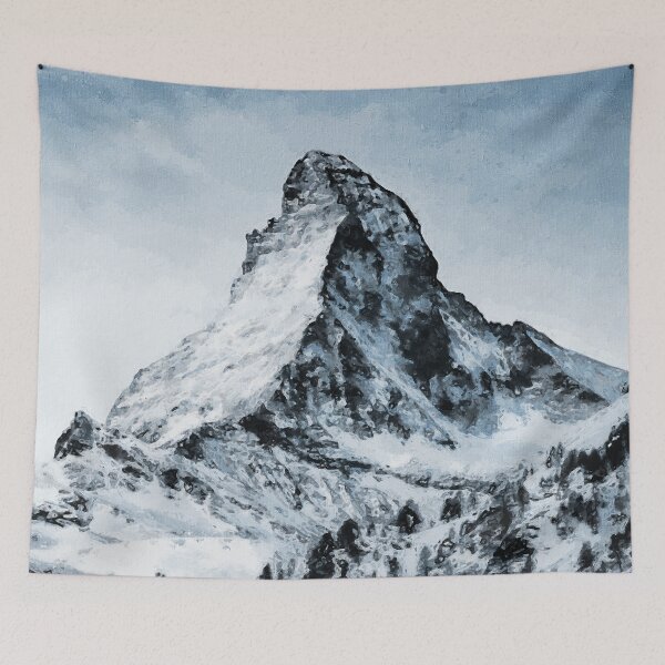 Item preview, Matterhorn Mountain Switzerland Zermatt, Matterhorn Mountain Swiss Alps, Zermatt Town Matterhorn Oil Paint, Switzerland Highest Peak designed and sold by Paintcorner.