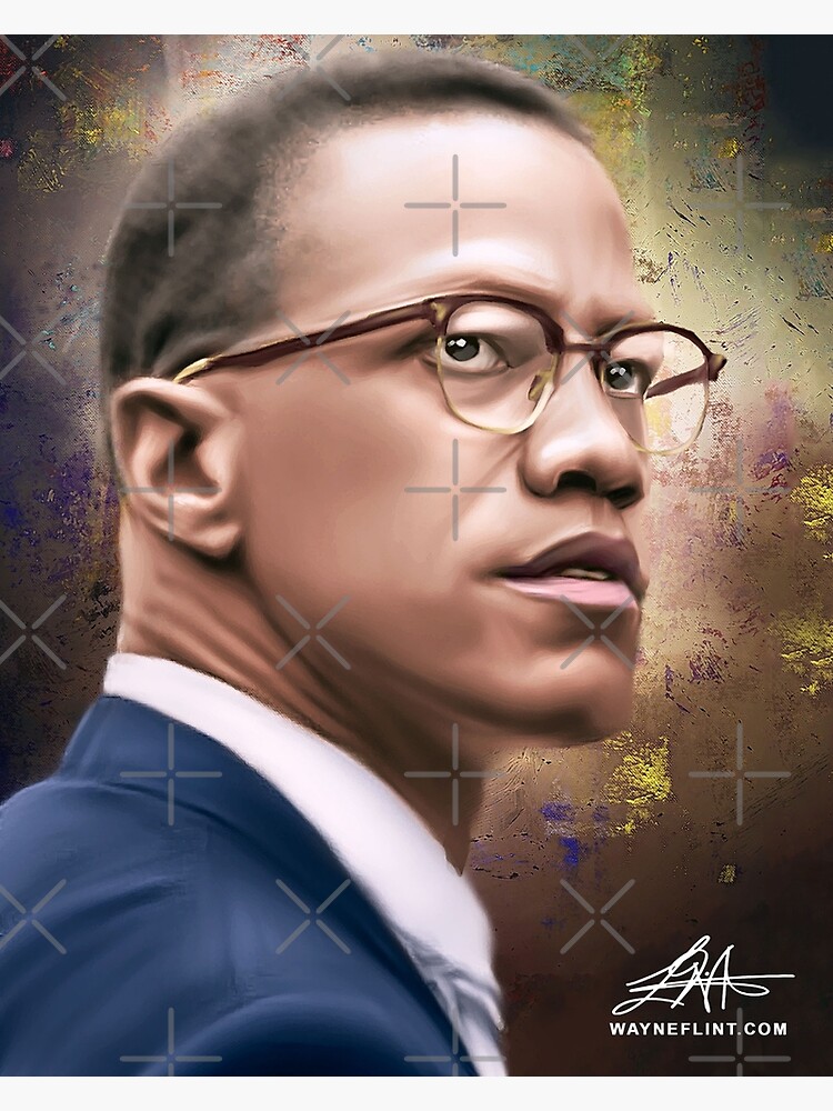 Artwork view, Digital Malcolm X designed and sold by wayneflint