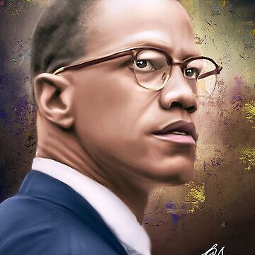 Artwork thumbnail, Digital Malcolm X by wayneflint