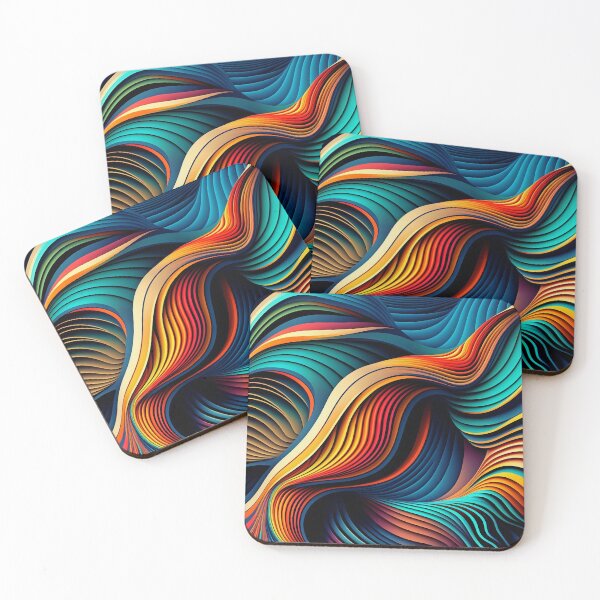 Item preview, Colored lines pattern designed and sold by badbug.
