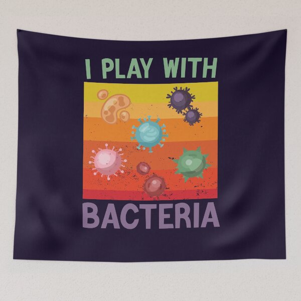 Item preview, I Play With Bacteria for Microbiologist Vintage Bacteria gift designed and sold by Sarah38.