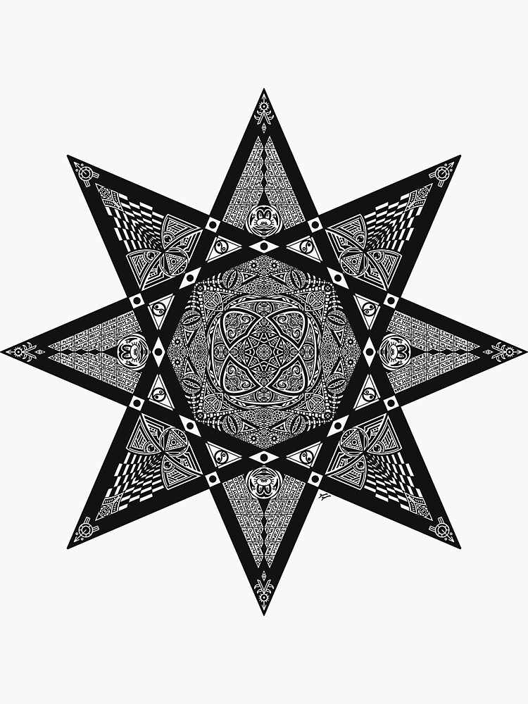 "Tribal star mandala" Sticker for Sale by DomaDoma Redbubble