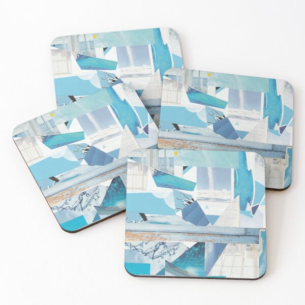 Item preview, Ocean Inspired Nature Abstract Collage Art ¨ Calm is a super power¨ designed and sold by Artsymirveras.