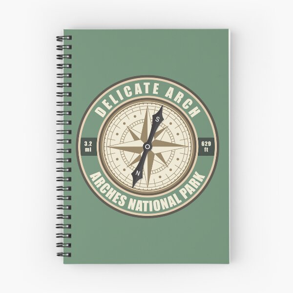 Item preview, Delicate Arch Trail Utah Compass Hiking Badge designed and sold by KrisSidDesigns.