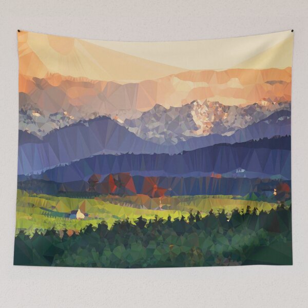 Aperçu de l'œuvre Paysage de basse montagne Mountain Meadow créée et vendue par Vicky Brago-Mitchell®.