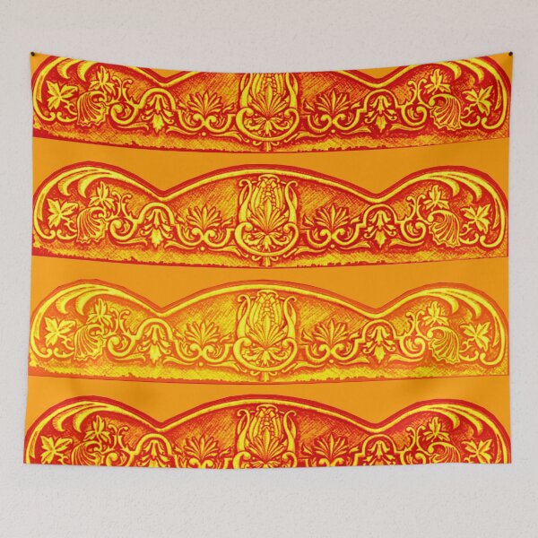 Item preview, Orange Acanthus and Filigree  designed and sold by Anthony Seeker.