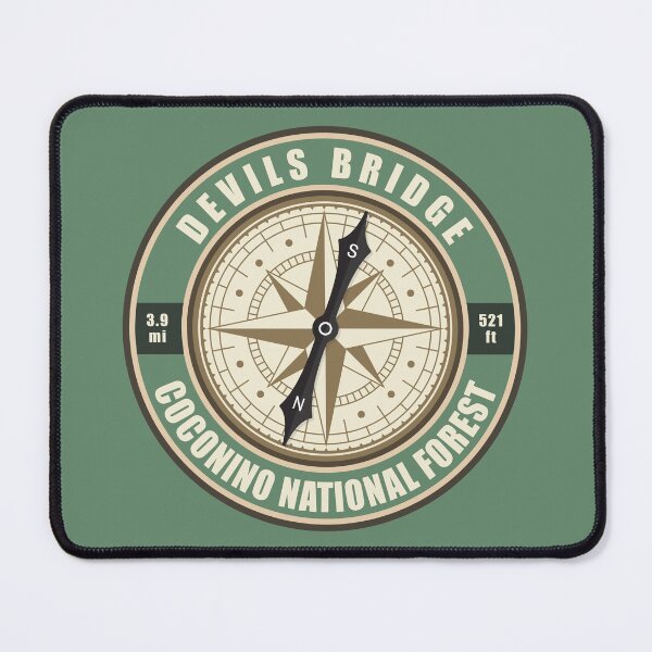 Item preview, Devils Bridge Arizona Compass Hiking Badge designed and sold by KrisSidDesigns.